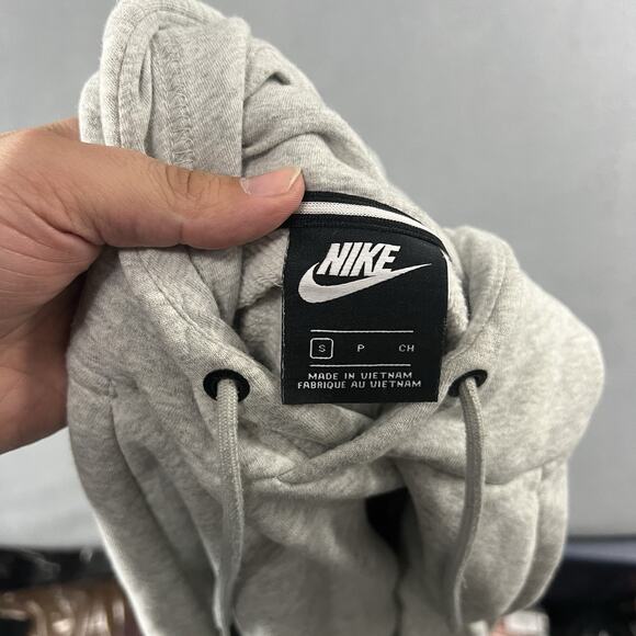 Nike Hoodie Womens Small Gray Athletic Sportswear Full Zip Stretch Sweatshirt - Picture 5 of 8